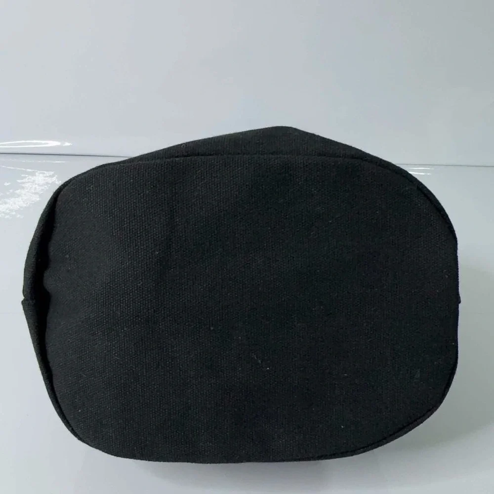 Le Marche de Whiterm Paris Black Canvas Shoulder Bag Crossbody Market Tote Luxe